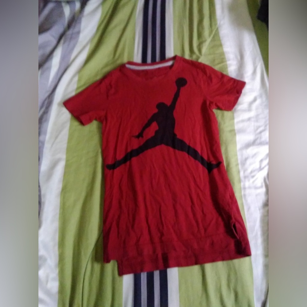 Jordan shirt, size small, red and black